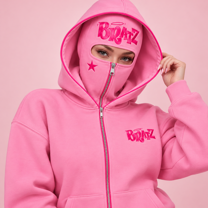 Dollhead™ 2-in-1 Zip-Up Mask Hoodie